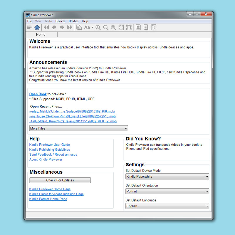 Como Publicar eBooks na Amazon Kindle Previewer
