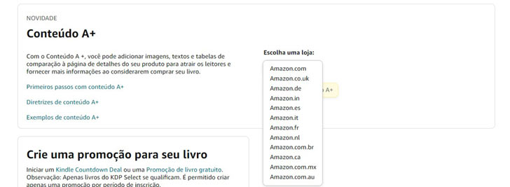 conteúdo A+ da Amazon