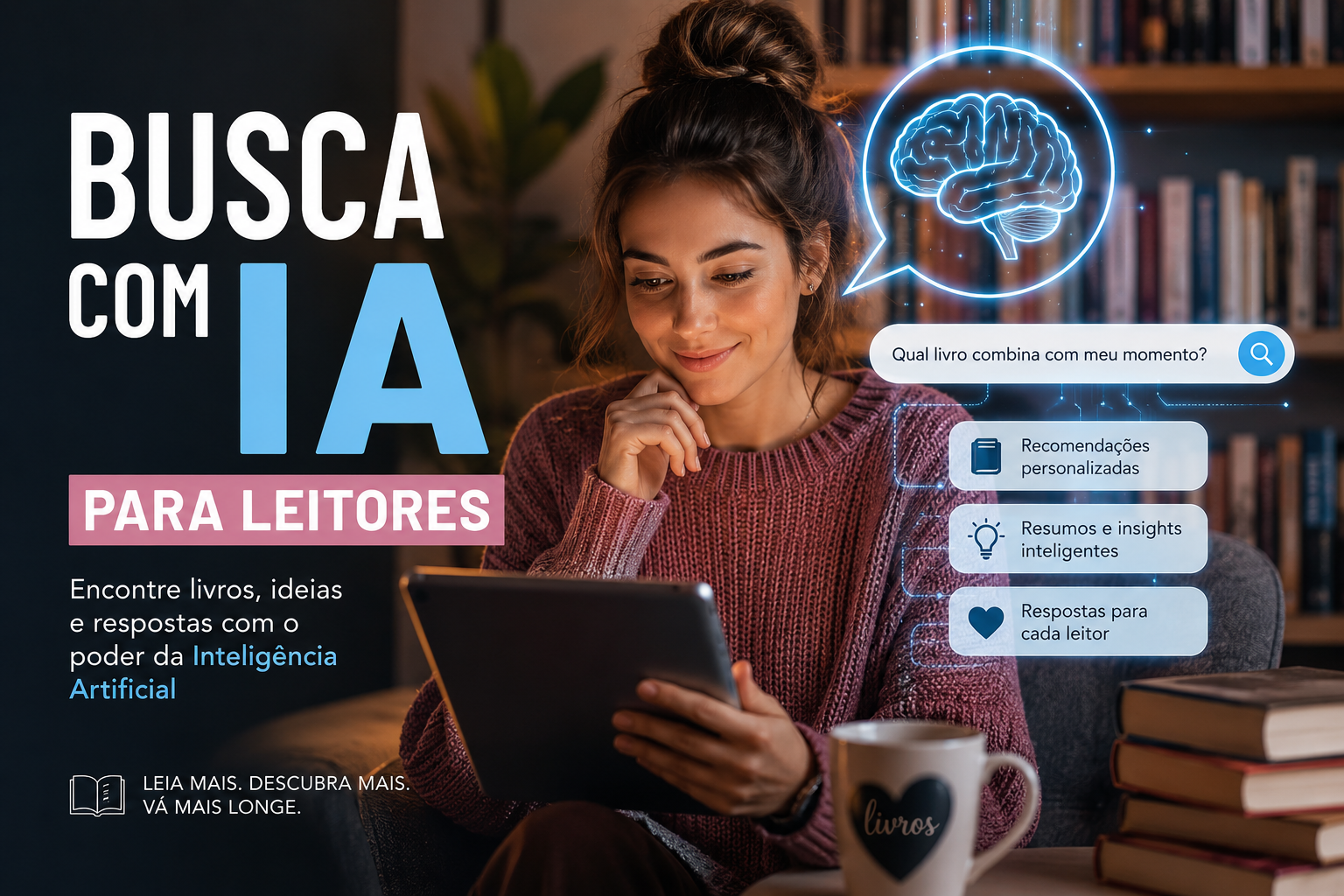 Busca com IA para leitores
