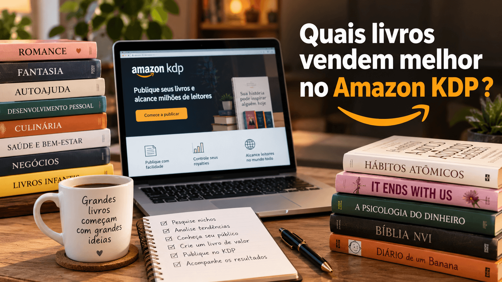 Quais livros vendem melhor no Amazon KDP